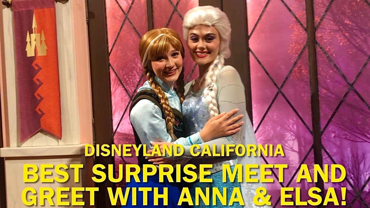 Anna and Elsa Join Together for the BEST Surprise Frozen Meet and Greet at Disneyland! #disney