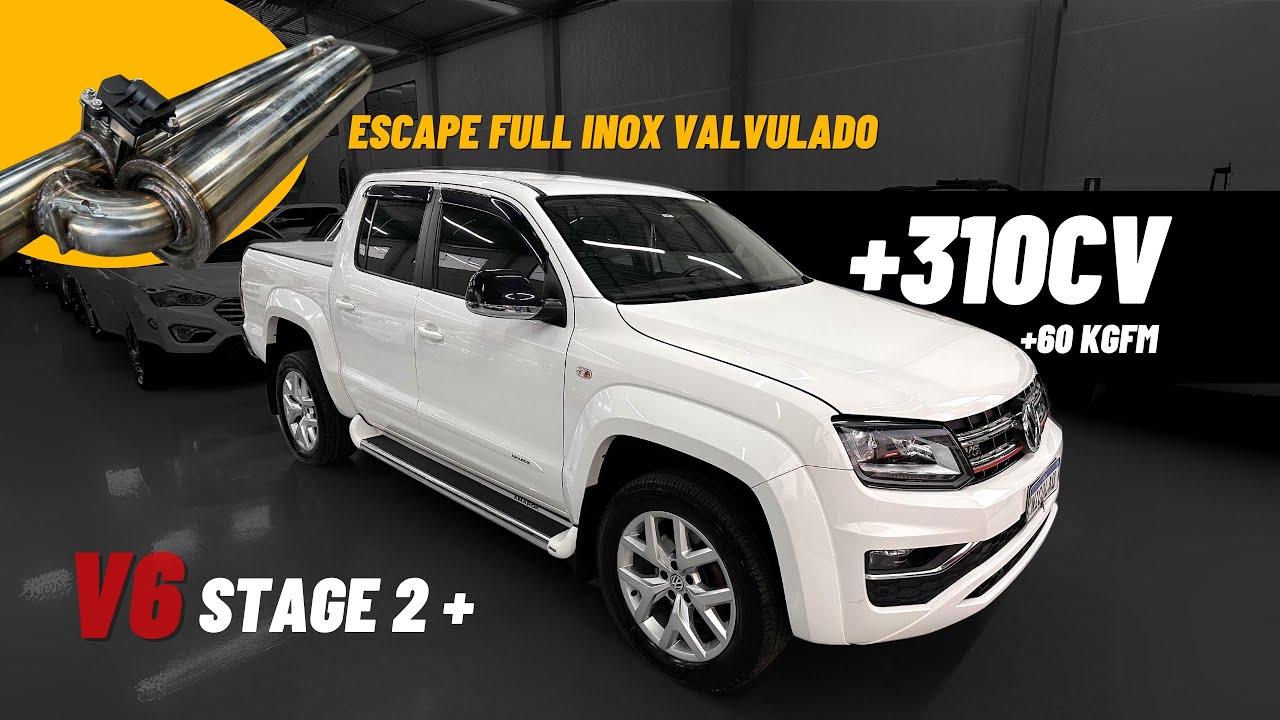 ESCAPE VALVULADO E REMAP STAGE 2 Amarok V6 - Potência máxima