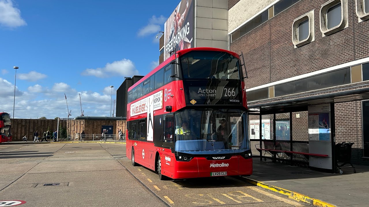 FULL ROUTE VISUAL|Metroline London Bus Route 266 Acton High Street - Brent Cross WDE3151 LV25CLL