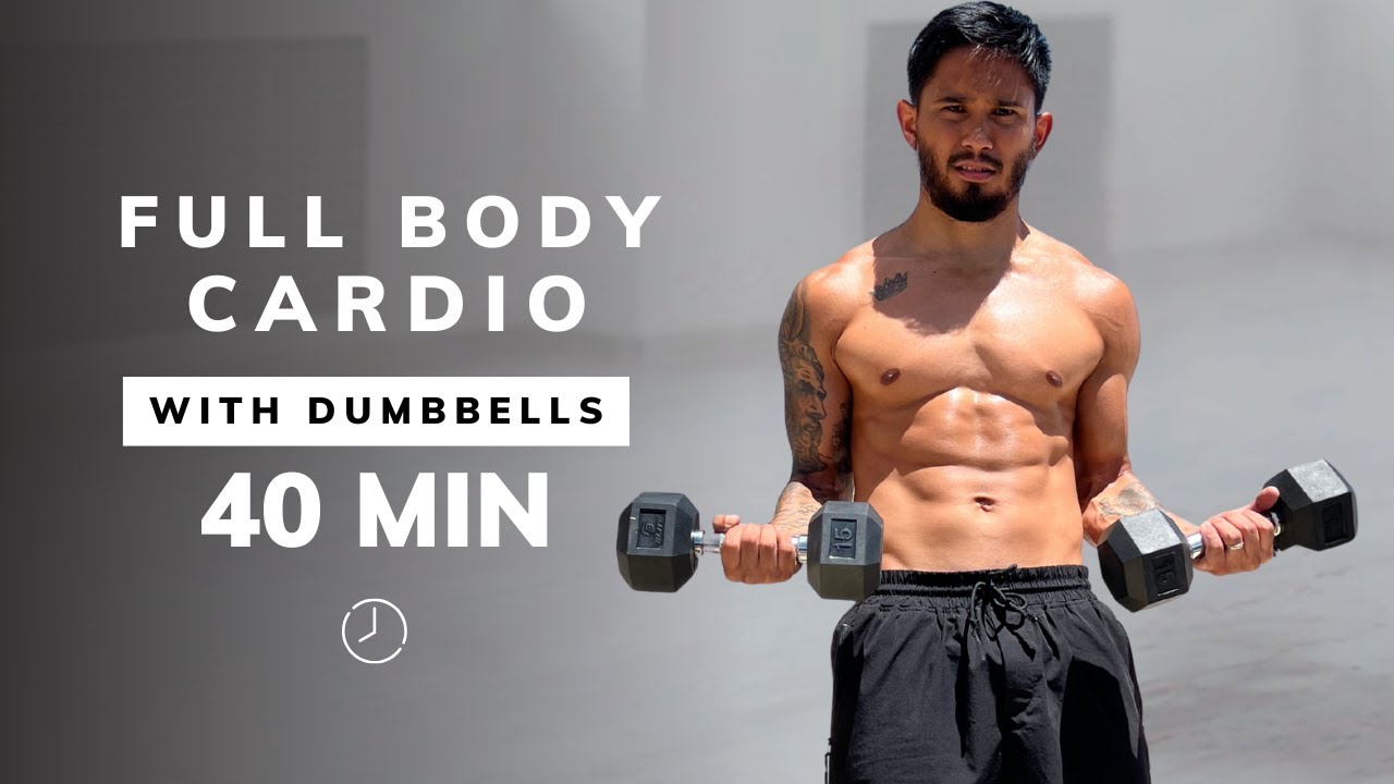 40 Min FULL BODY HIIT + WEIGHTS | Bodyweight & Dumbbells | Full Body Cardio and Strength