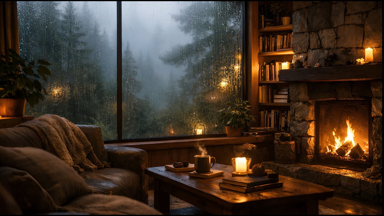 1 Hour of Cozy Rain by the Window | Atmospheric Rain Sounds for Sleep & Focus