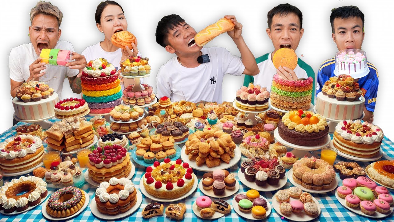 Hưng Troll | Thử Thách Người Cuối Cùng Ngừng Ăn Các Loại Bánh Thắng Nhận 5 Triệu