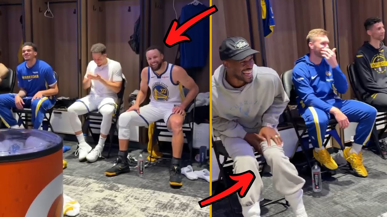 Scenes In The Warriors Locker Room After Eliminating Clippers & Facing The Phoenix Suns For 8th Seed