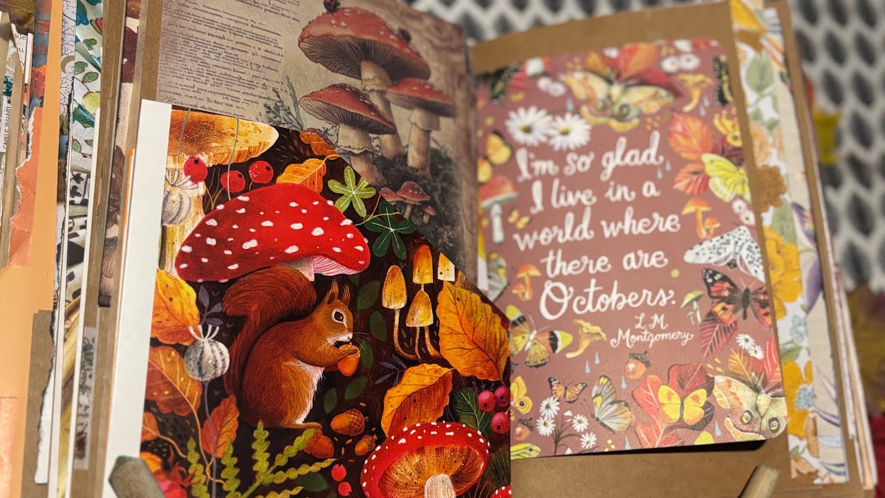 Autumn Glory …October Day Book Pages Flip through Share #junkjournal  #flipthrough # autumn 