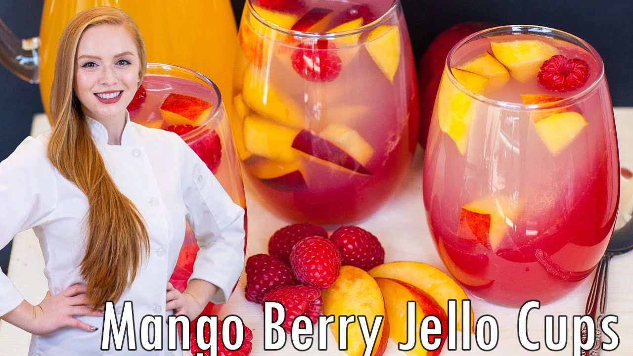 Mango Raspberry J-Ello Cups!! Made with VEGAN Gelatin & Real Fruit!