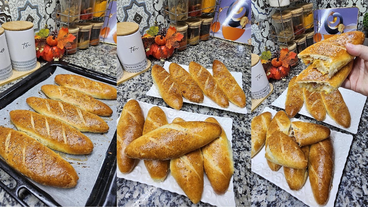 بعجينة وحدة نوجدوأسهل وألذ فطائر🥖 محشوة بالدجاج وأخرى بالشكلاطة 🍫😍