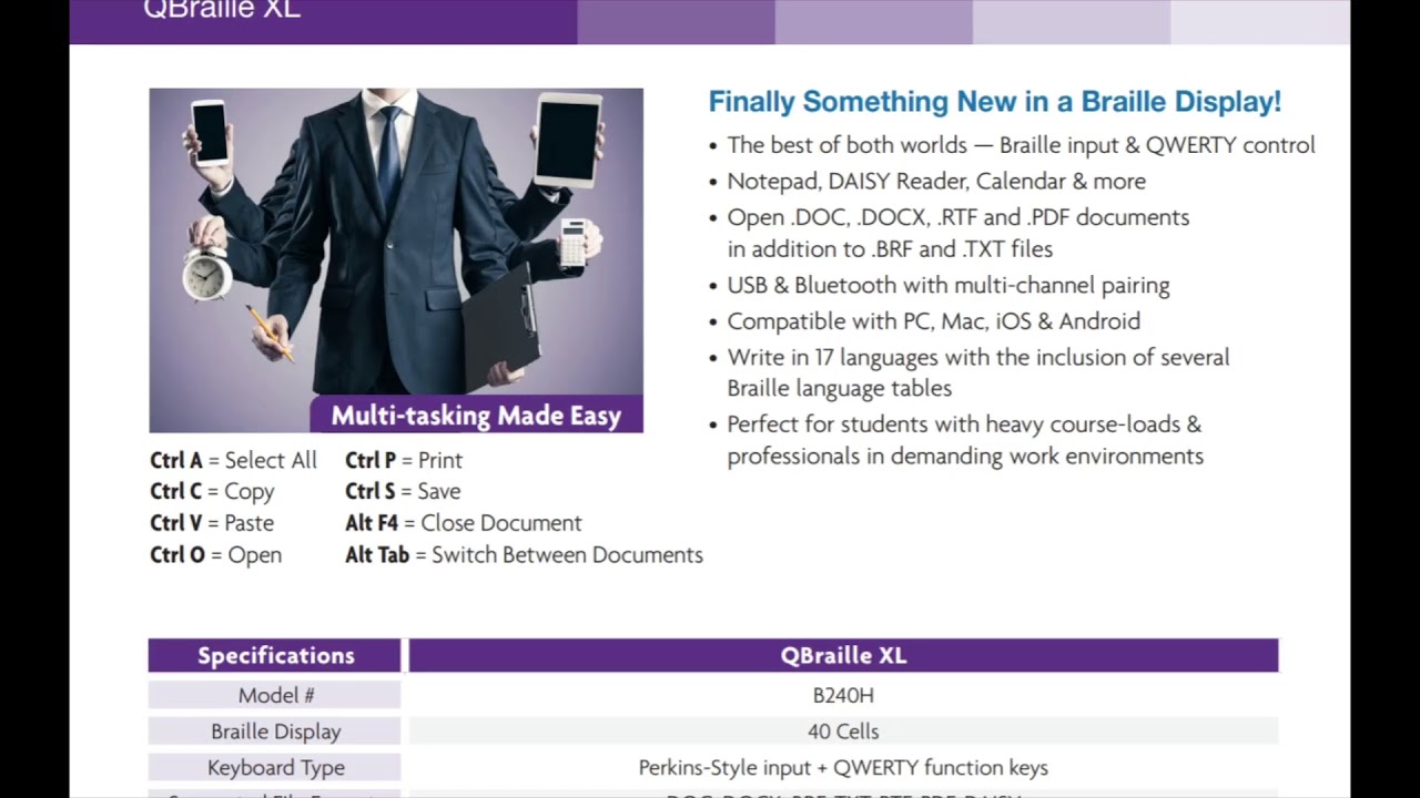 QBraille XL The Basics
