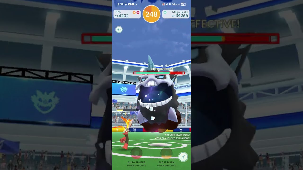 Pokemon Go: Mega Glalie Solo (Frost Breath Avalanche Moveset) 