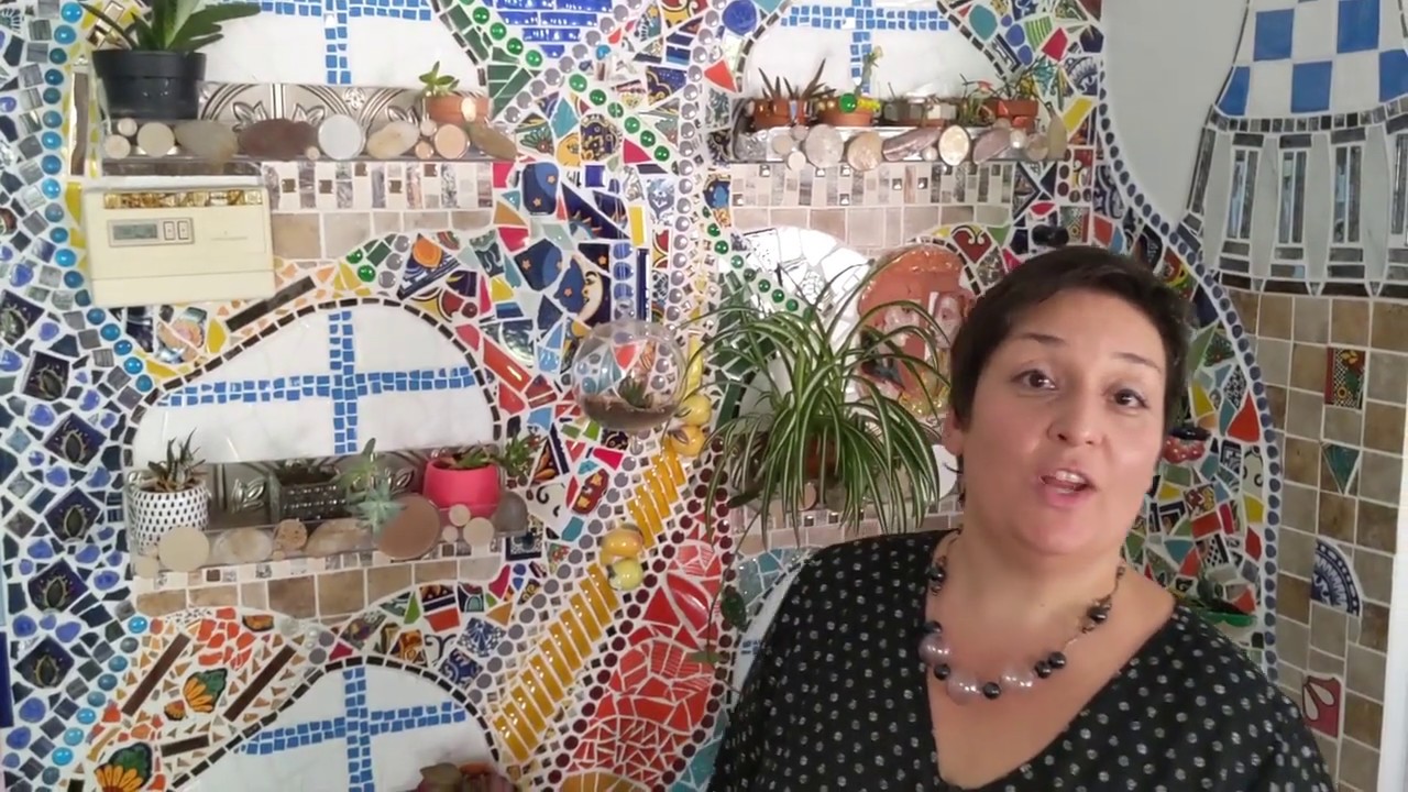 Step By Step DIY Mosaic Wall With Planters Project