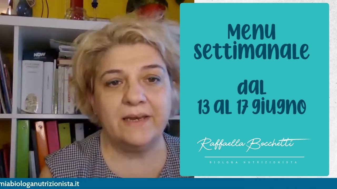 Menù dal 13 al 17 giugno
