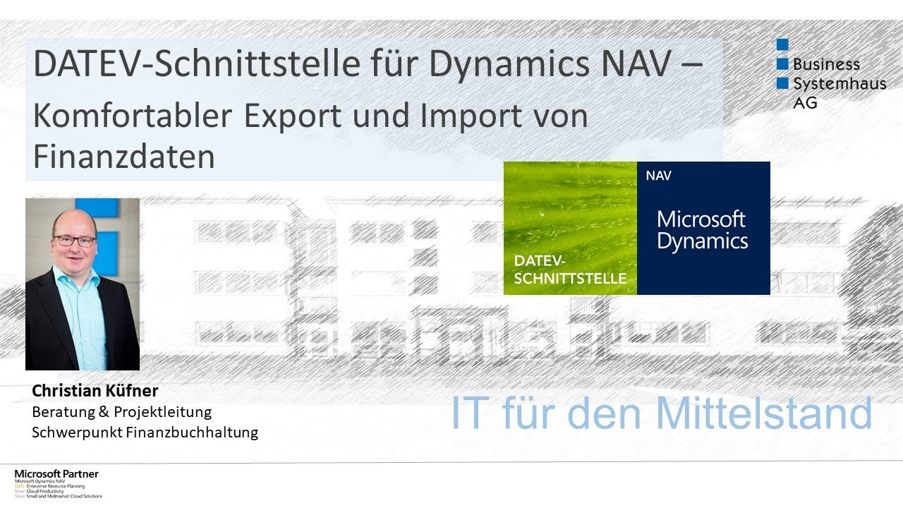 DATEV-Schnittstelle f&uuml;r Dynamics NAV &ndash; Komfortabler Export und Import von Finanzdaten