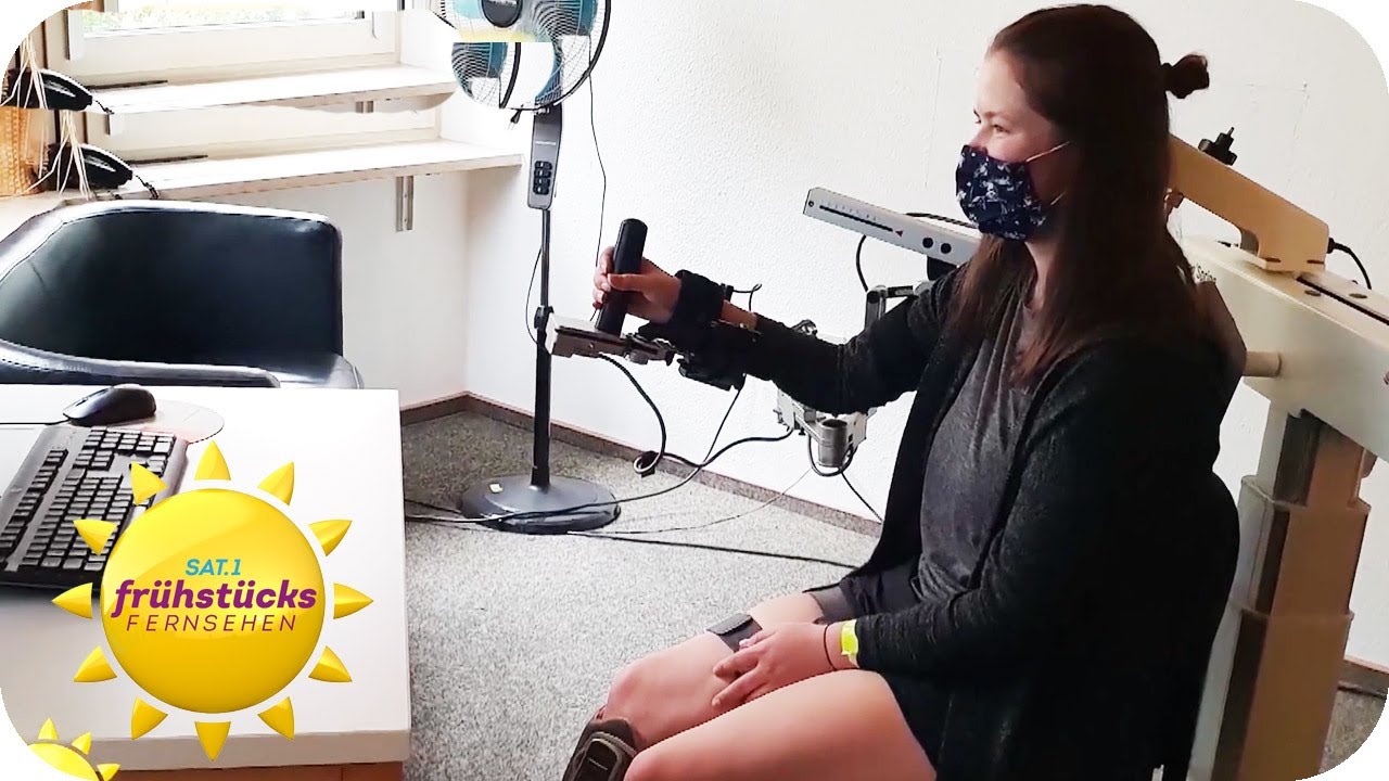 Eine junge Krankenschwester mit Handicap - Lena hatte einen Schlaganfall | SAT.1 Frühstücksfernsehen