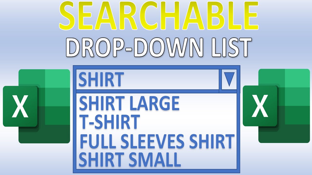 Searchable Drop Down List in Excel (Without FILTER Function)