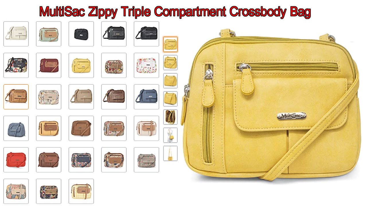 MultiSac Zippy Triple Compartment Crossbody Bag Amazon