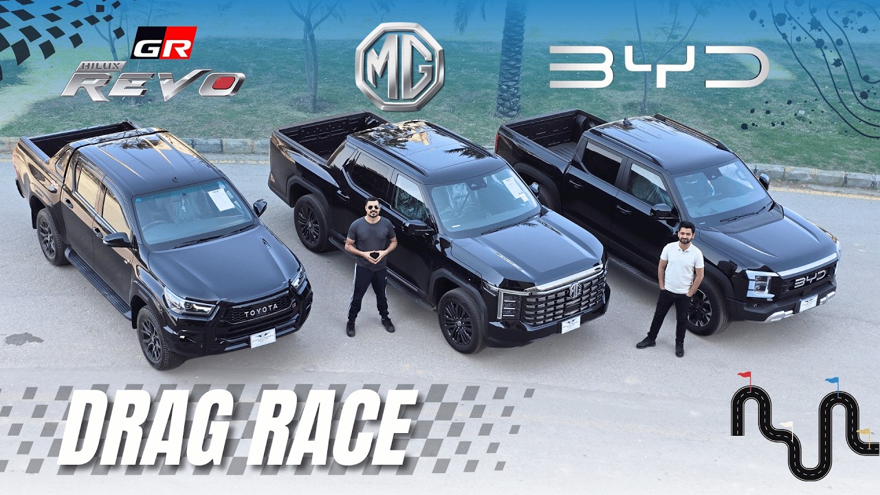 MG U9 vs Revo GRS vs BYD Shark 6 &ndash; Full Drag Race Comparison