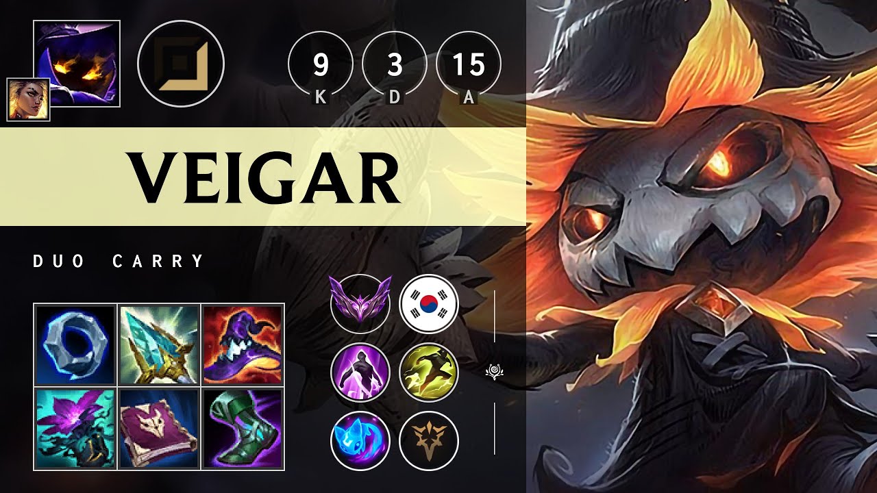 Veigar Carry vs Draven - KR Master Patch 25.19