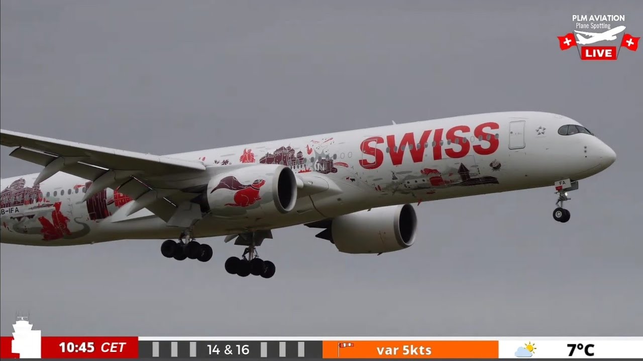 🔴  LIVE ZURICH AIRPORT SUNDAY ACTION - PLANE SPOTTING LIVESTREAM