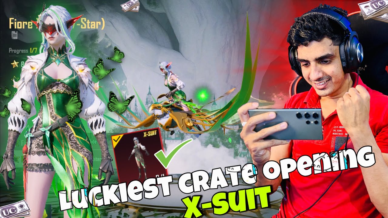 My First X-Suit With Victort Broadcast | Fiore X-Suit Luckiest Crate Opening 😍 Bgmi - Kill Chor