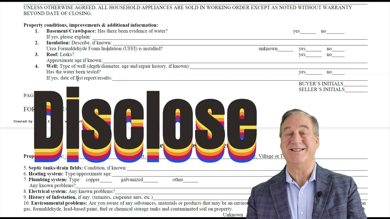 Seller Disclosure Statement And Exemption From Seller Disclosure Form