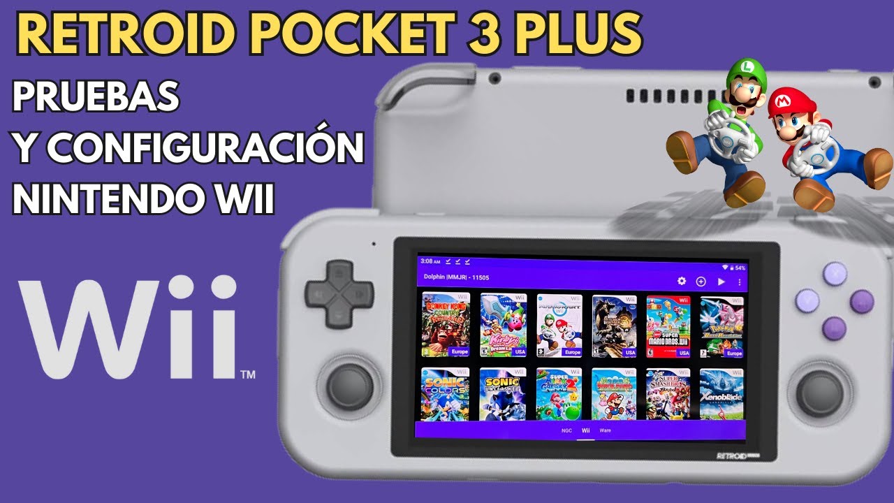 Nintendo Wii en Retroid Pocket 3 Plus funciona excelente! Test Varios juegos y configuración