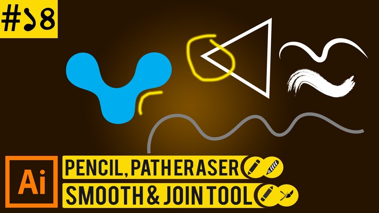 Adobe Illustrator CC Tutorial : Pencil,smooth,Path Eraser,Join tool | Bangla Tutorial | Class #14