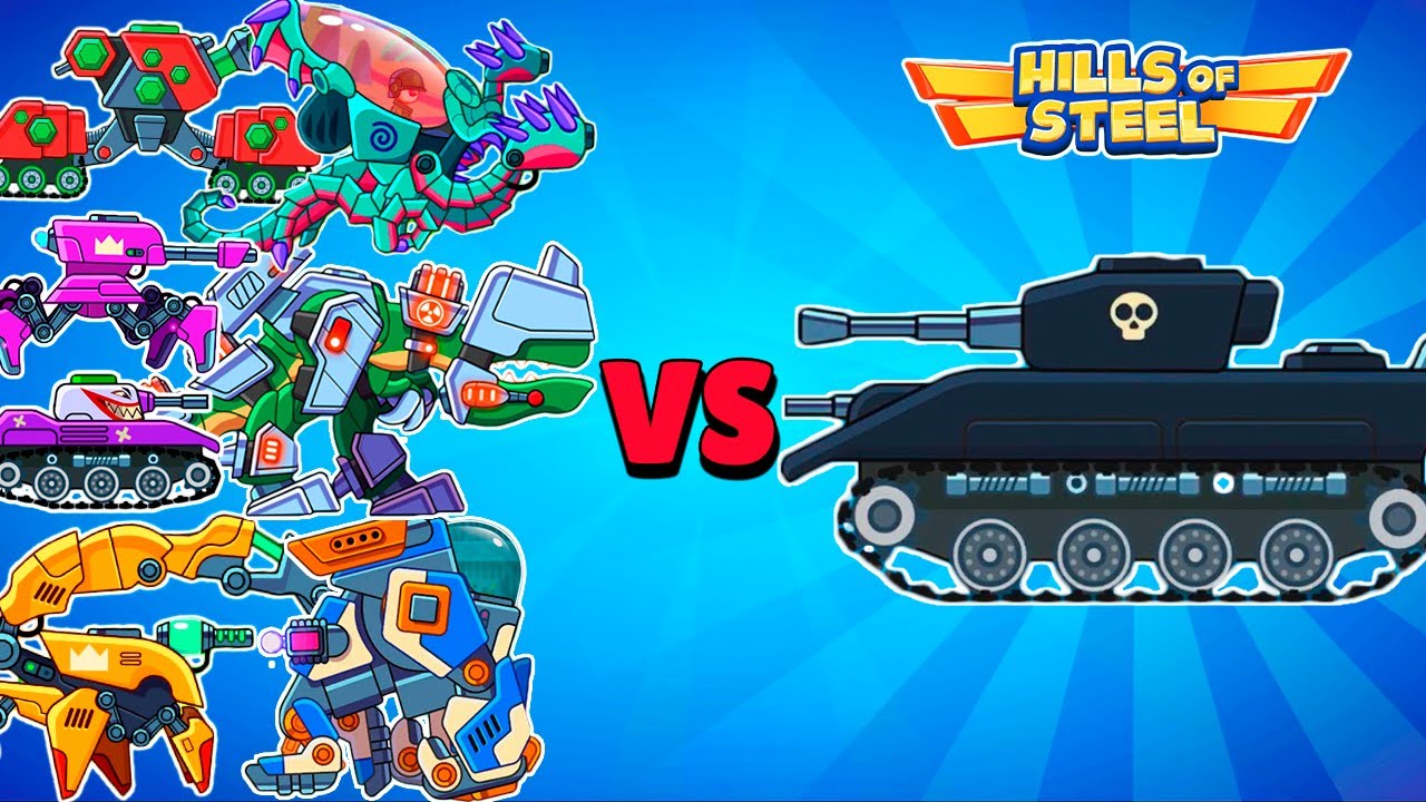 BOSS THUNDERCLAP VS ALL 18 TANKS in Hills of Steel. Games Tanks