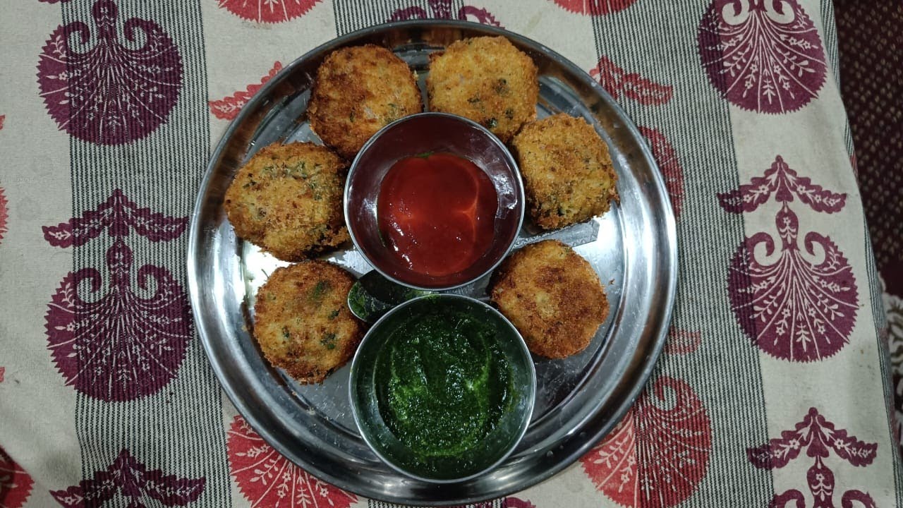  10 मिनट में तैयार होने वाला नाश्ता # simple leftover rice , Breadcrumbs and boiled potato nasta 