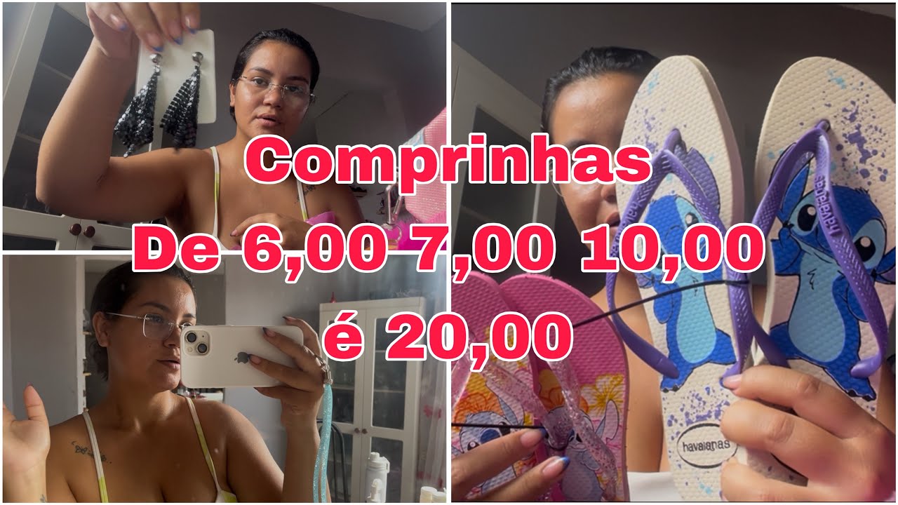 Comprinhas na loja de 20,00 reais .
