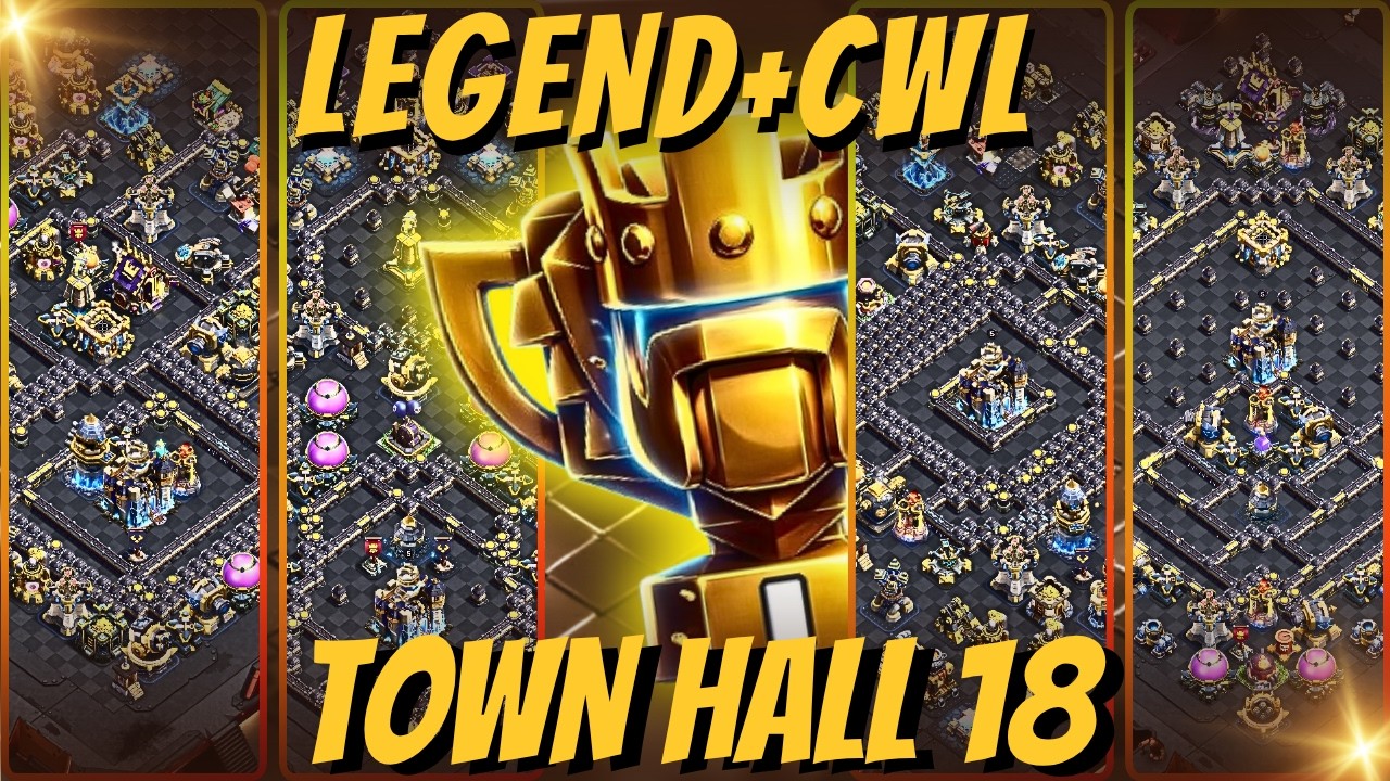 TOP-12 TH18 BEST FOR LEGEND | WAR AND CWL BASE with Defence Ligue | Clash of Clans