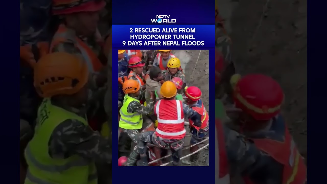 2 Rescued Alive From Hydropower Tunnel 9 Days After Nepal Floods