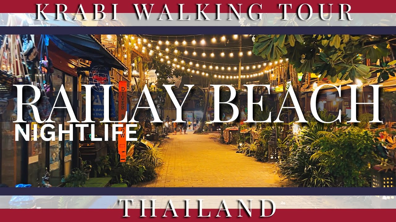 🇹🇭 Ночи в Краби: Прогулка по пешеходной улице на пляже Рейли 🌙🏖️