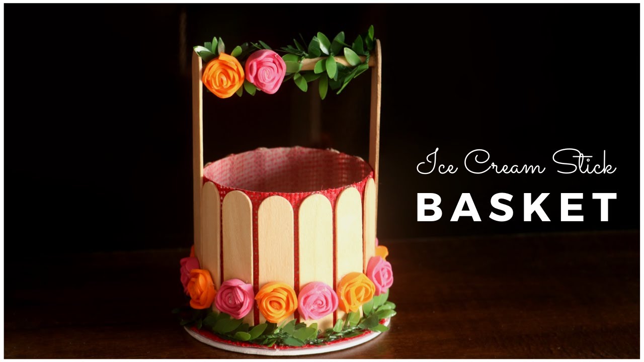 How To Make Basket Using Ice cream Sticks? DIY Basket Craft