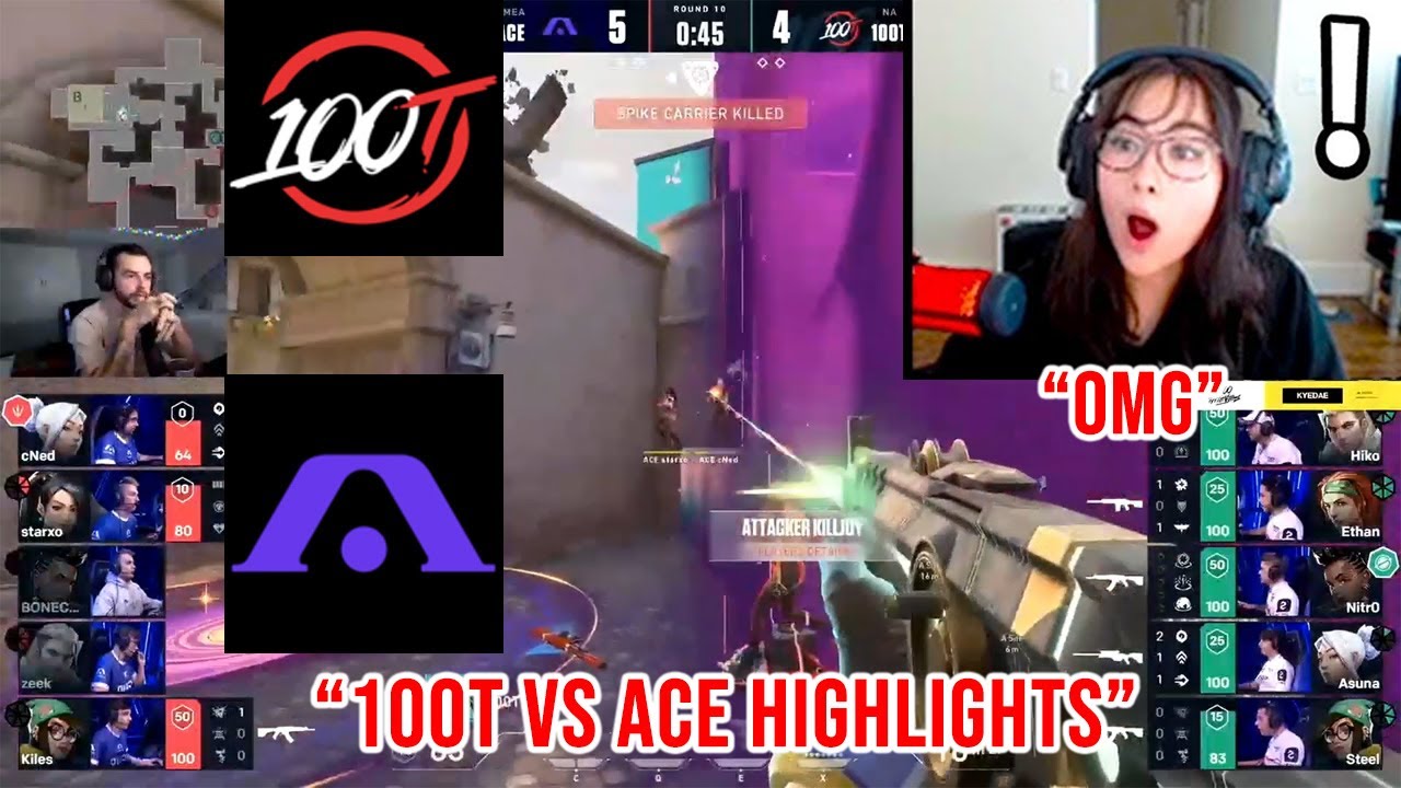 KYEDAE & NADESHOT REACTS TO 100T vs ACEND- HIGHLIGHTS - VCT Stage 3: Masters-Berlin Quarter Final