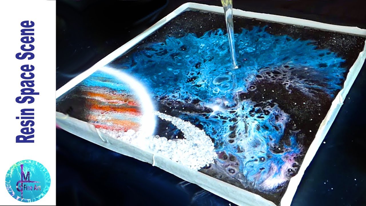 Space - Final Frontier Resin Pour /w LeRez pigments - easy for beginners