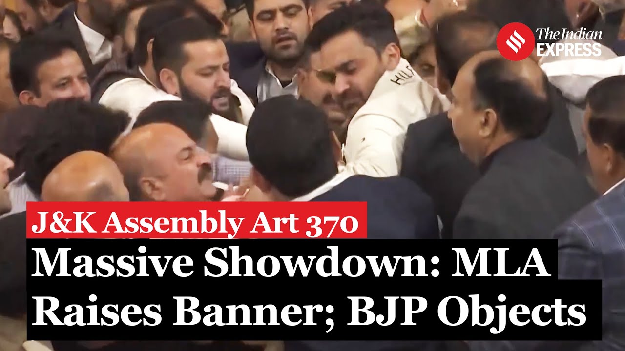 J&K Assembly Showdown: Awami Ittehad MLA Displays Banner On Article 370 Restoration, BJP Opposes