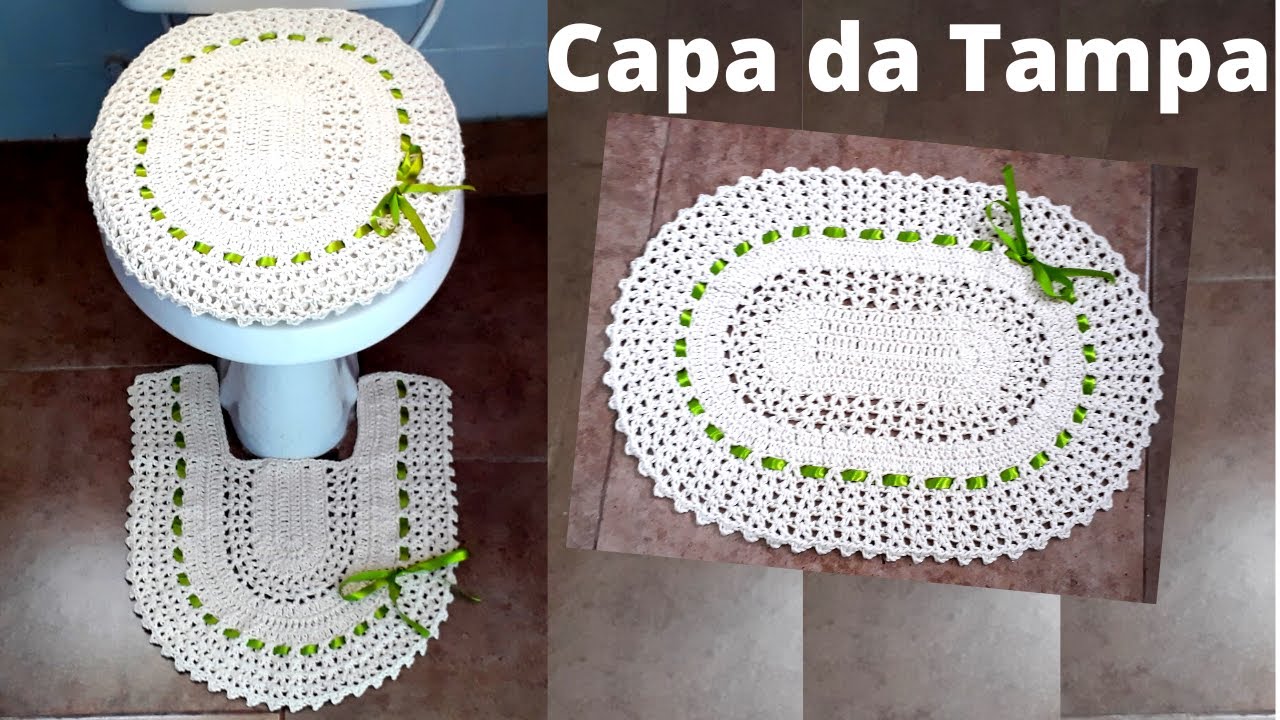 JOGO DE BANHEIRO OVAL CAPA DA TAMPA PARTE 1 DE 2