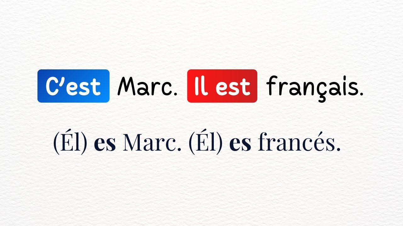 Diferencia Entre C’EST vs IL EST En Francés 🔺 ¿Cometes Este Error?