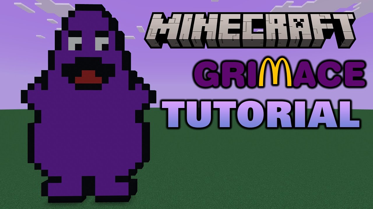 How to Make Grimace in Minecraft - McDonald's Pixel Art Tutorial