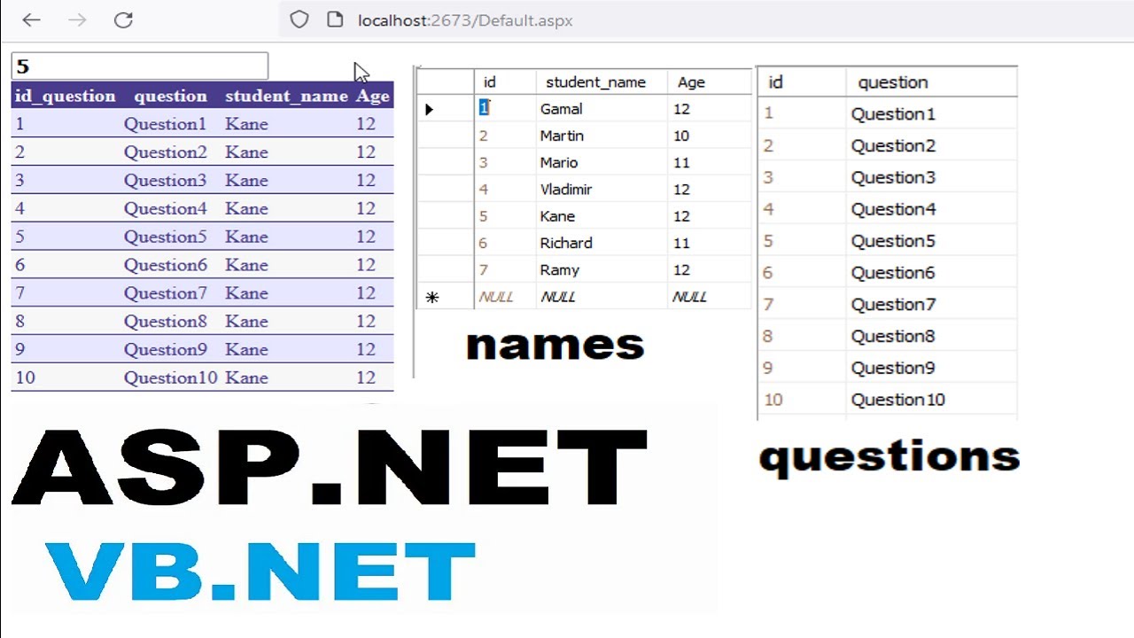 ASP( VB.net) How to search data in GridView from different tables in SQL  server  using Datasource