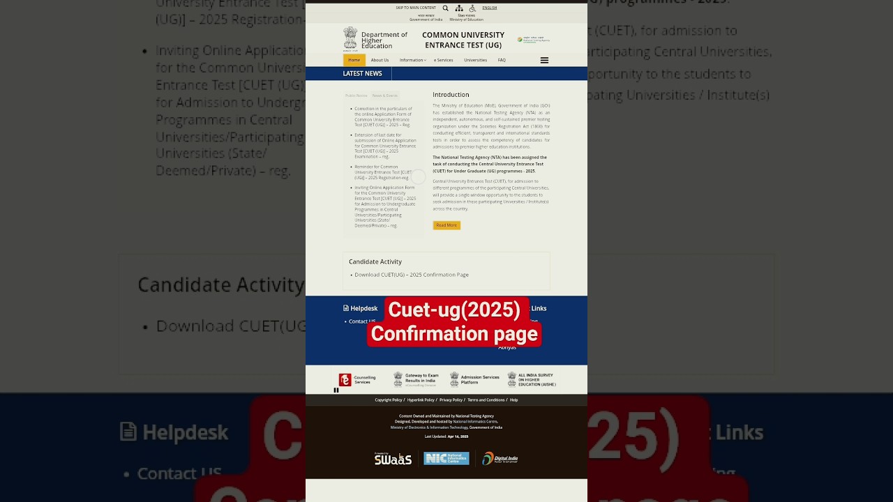 How to download cuet ug confirmation page#cuetpg #cuet #shorts #nta #exam #job #admitcard  #trending