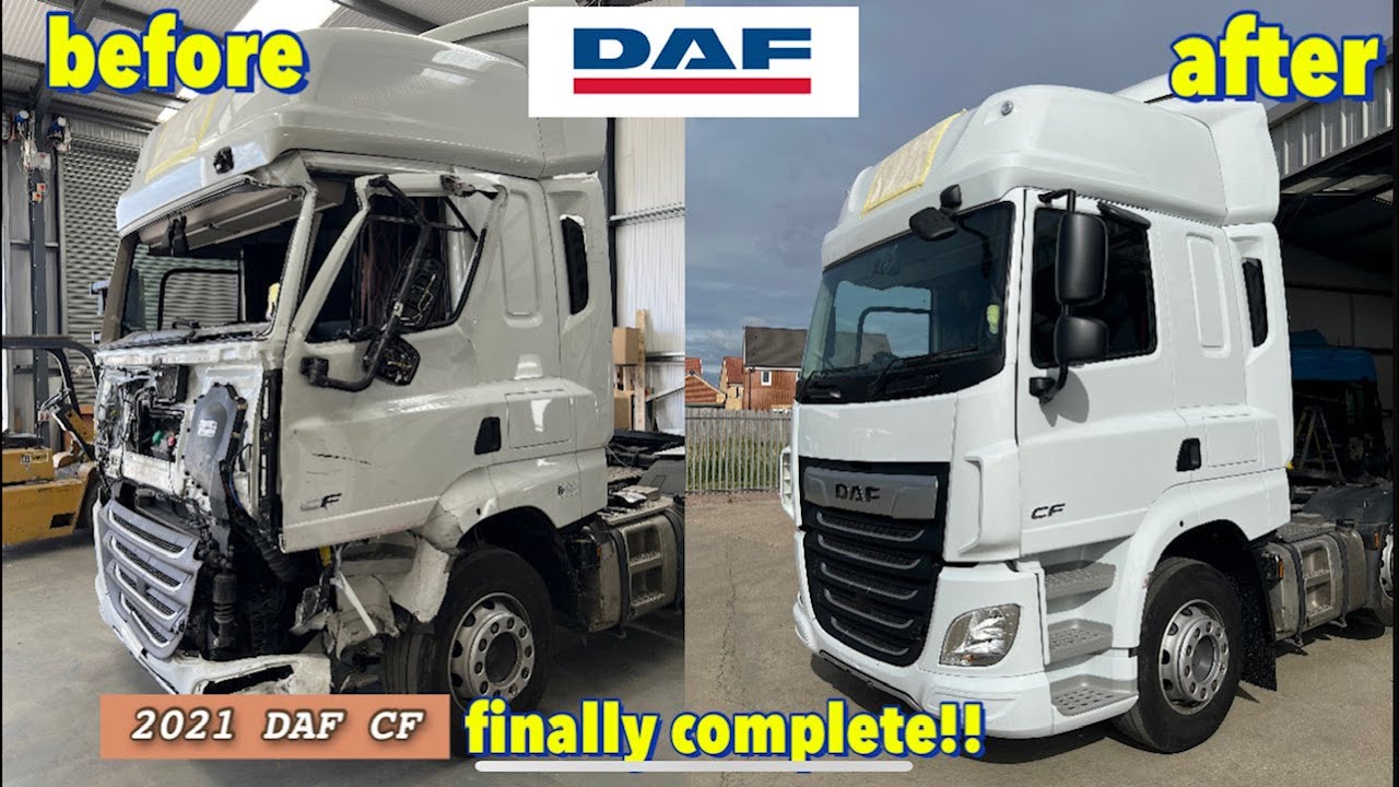 Rebuilding a Wrecked 6 months old .2021 DAF CF part. 4