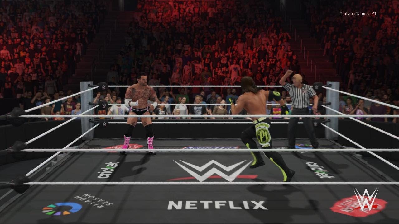WWE 2K25 CM Punk vs AJ Styles RAW 1 26 2026
