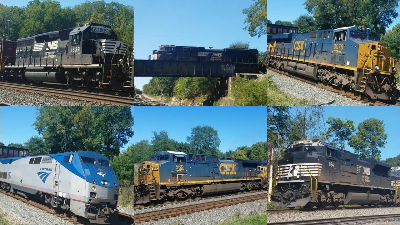 Amtrak, CSX, and Norfolk Southern Trains at Shenandoah Junction, WV
