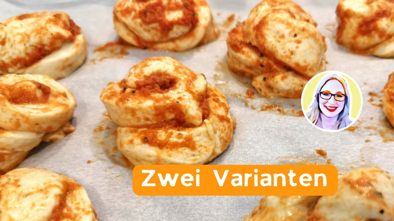 Pizzabrötchen mit und ohne Füllung - ganz einfach selber machen - Pizzateig mit Typ00 Mehl
