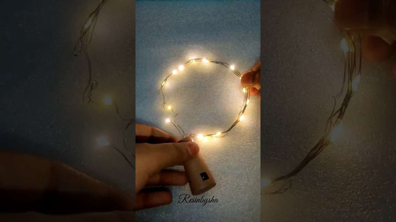 How to fix lights in a resin frame #fairylights #resinlight #lights #ytshorts #diy #trending #viral