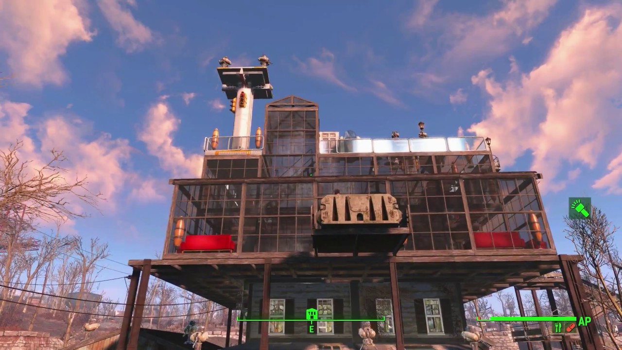 Постройка поселения Таффингтон Лодочная станция в Fallout 4 (без модов) с комментариями.