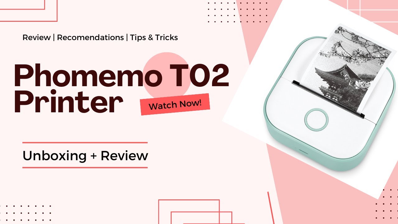 Phomemo T02 mini thermal Printer Unboxing + Review