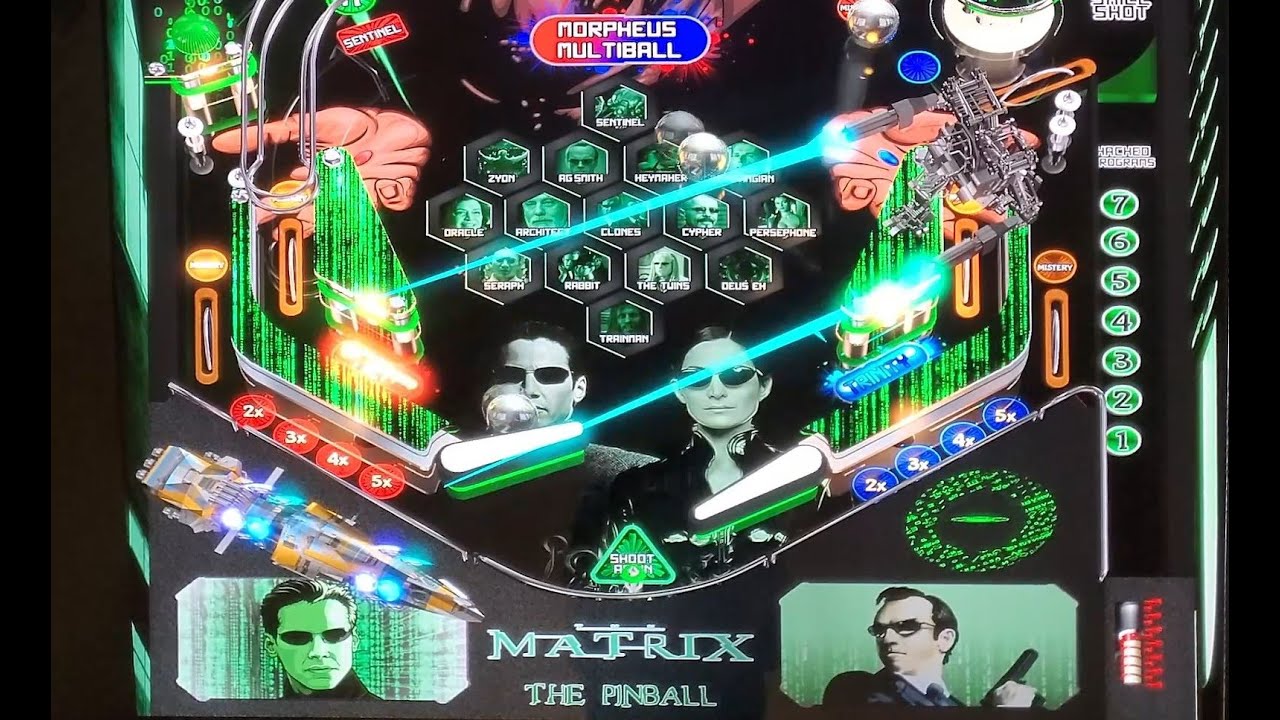 The MATRIX Pinball Table GamePlay +MultiBall (4k @120hz) Virtual Pinball Machine VPX Visual Pinball