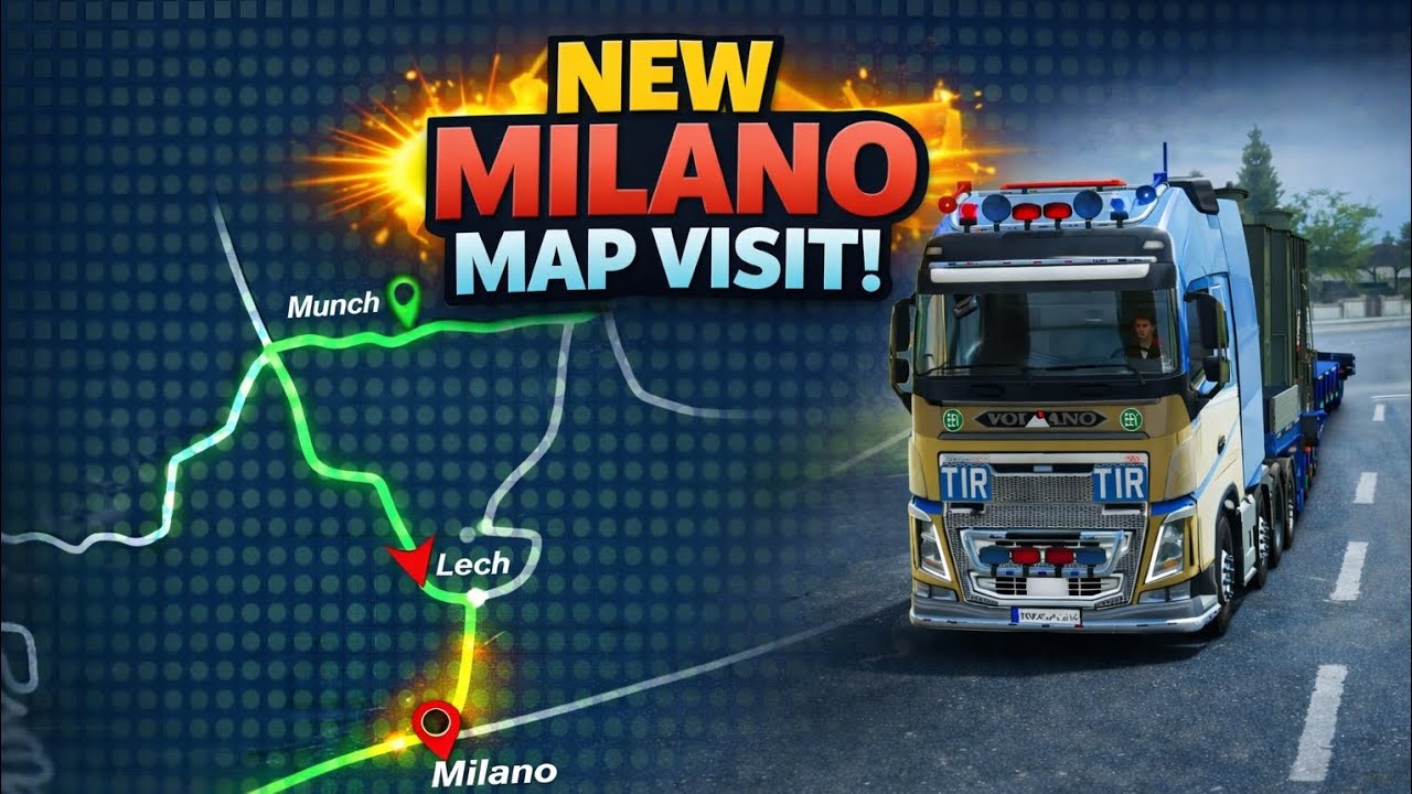 #truckersofeurope3 New Map 🗺️ Milano Visit First Time 