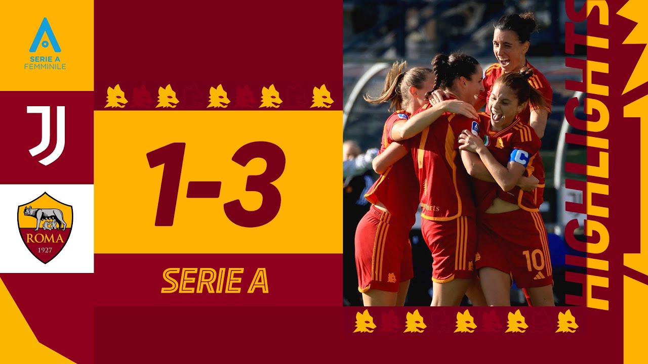 🔥 𝑽𝒆𝒏𝒊 𝑽𝒊𝒅𝒊… 𝑽𝒊𝒆𝒏𝒔 ⚽️ Juventus 1-3 Roma | HIGHLIGHTS SERIE A FEMMINILE